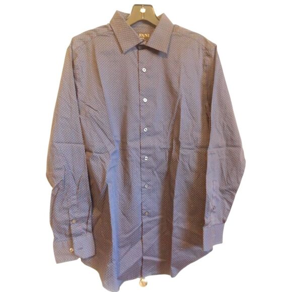 Alfani Blue and red sprinkle print button down - Picture 1 of 6